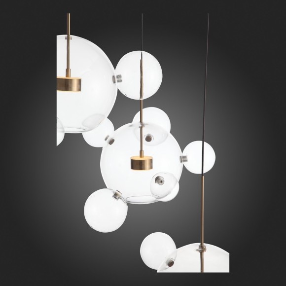 SL1133.203.03 Светильник подвесной ST-Luce Белый,Латунь/Прозрачный LED 3*14W 3000K  (из 4-х коробок) BOPONE