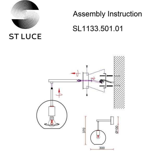 SL1133.501.01 Бра ST-Luce Латунь/Белый E27 1*40W BOPONE SL1133.501.01 Бра ST-Luce Латунь/Белый E27 1*40W BOPONE