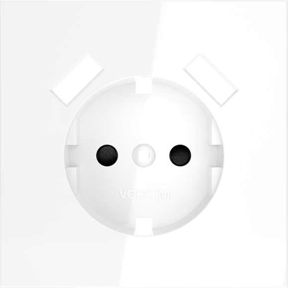 Накладка для розетки с заземлением и защитными шторками, с USB A+A, S70 (белый глянцевый)