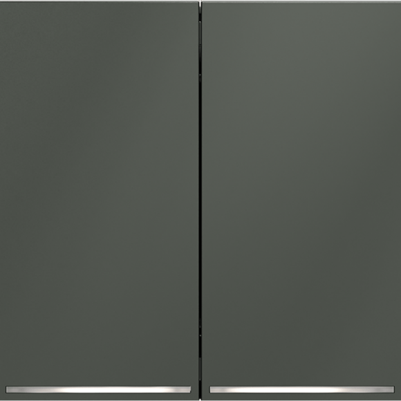 Проходной переключатель встраиваемый VOLTUM S70 двухклавишный с подсветкой 10А, (титан)