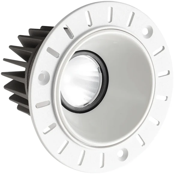 Crystal Lux CLT 083C1 WH 3000K 1400/003 Бесконтурный встраиваемый в ГКЛ светильник, круглый белый, диаметр отверстия в потолке 71мм, светодиодный 12Вт 3000К 1200Лм 24° CRI90 UGR<17