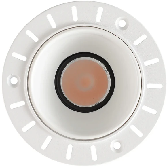 Crystal Lux CLT 083C1 WH 3000K 1400/003 Бесконтурный встраиваемый в ГКЛ светильник, круглый белый, диаметр отверстия в потолке 71мм, светодиодный 12Вт 3000К 1200Лм 24° CRI90 UGR<17