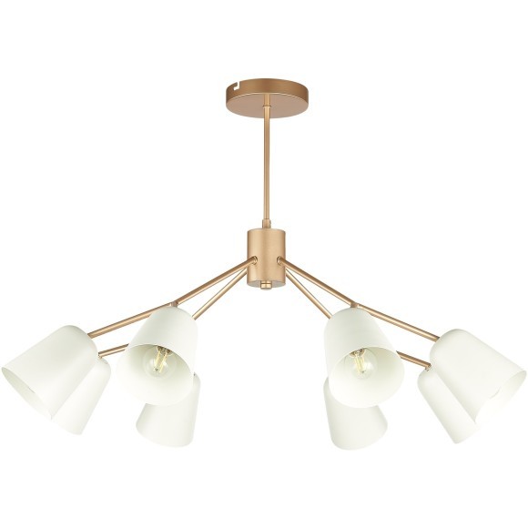 SLE155902-08 Светильник потолочный Золотистый/Белый E14 8*40W MARIO