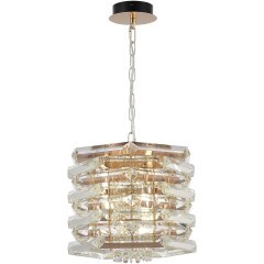 utsenka-SL6137.203.04 ST Luce СТРОЦЦИ Светильник подвесной, E14,4х40W, медь/прозрачный