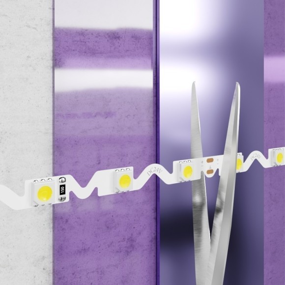 Светодиодная лента 24В 5050 12Вт/м 6000K 5м IP20 арт.20046