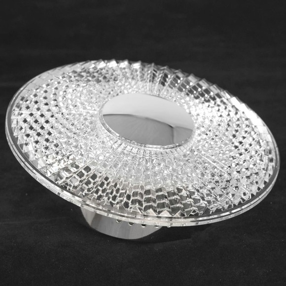LSP-7447 Lussole DUVAL Настенное бра хром, LED 4000 К, 450 Лм, прозрачный акриловый рассеиватель, IP20