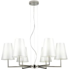 SLE105903-06 Светильник подвесной Никель/Белый E14 6*40W BELLINO