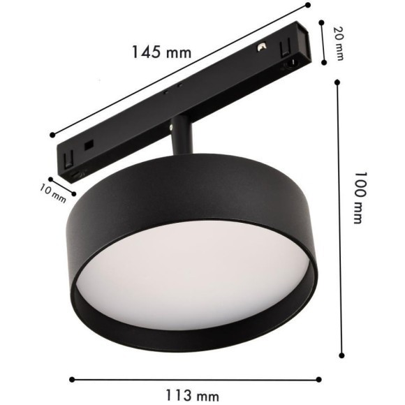 4583-1U Трековый магнитный светодиодный SMART (TUYA, Алиса, Bluetooth, Wi-Fi) светильник Favourite Logica 48V CRI90+ 3000-6000К 750Лм 100° 12