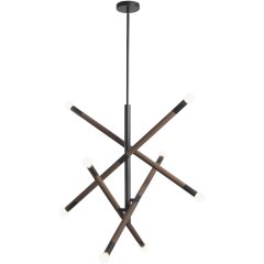 SL6226.403.08 Светильник подвесной ST-Luce Черный, Коричневый E14 8*40W CORK SL6226.403.08 Светильник подвесной ST-Luce Черный, Коричневый E14 8*40W CORK