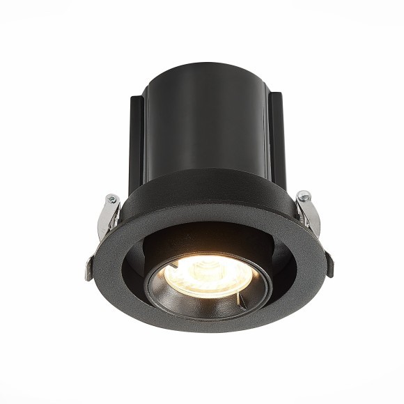 ST702.338.12 Св-к встр. Черный LED 1*12W 3000K 900Lm Ra80 24° IP20 D90xH92 180-240V Встраиваемые светильники
