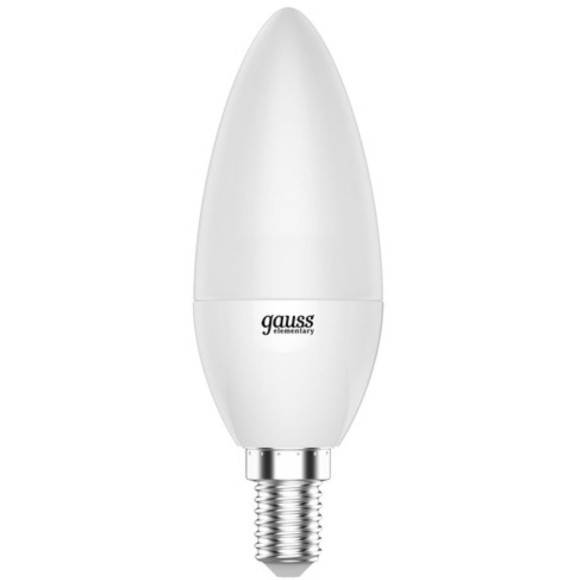 33126T Лампа Gauss LED Elementary Свеча 6W E14 4100K 1/40 (3 лампы в упаковке) 33126T Лампа Gauss LED Elementary Свеча 6W E14 4100K 1/40 (3 лампы в упаковке)