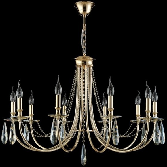 Люстра Crystal Lux VICTORIA SP10 GOLD/AMBER