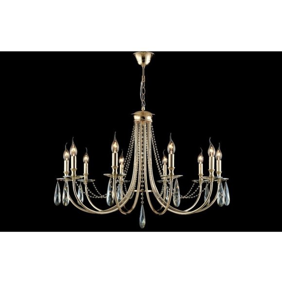 Люстра Crystal Lux VICTORIA SP10 GOLD/AMBER