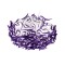 10593/780C Purple Loft IT CLIZIA потолочный светильник, белое металлическое основание, фиолетово-белый пластиковый плафон, 5 × E27, до 12 Вт на лампу, 60 Вт