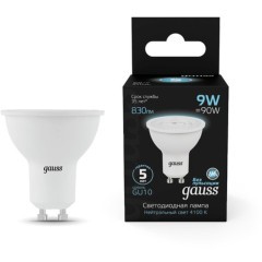 101506209 Лампа Gauss MR16 9W 830lm 4100K GU10 LED 1/10/100 101506209 Лампа Gauss MR16 9W 830lm 4100K GU10 LED 1/10/100