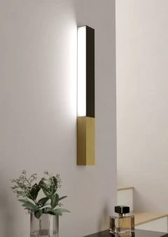 Настенный светильник EGLO TUDONS 900871, встроенный LED 12Вт, 3000К, CRI 80, 1300Лм, корпус из алюминия, стали и дерева, длина 560 мм, ширина 60 мм, высота 45 мм