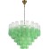 10580/800 Clear green LOFT IT MURANO подвесной светильник, 18 ламп E14, бронзовое металлическое основание, стеклянные плафоны с зеленым градиентом, IP20