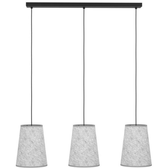 43985 Люстра ALSAGER, 3X40W (E27), L910, B210, H1100, сталь, черный / фетр, серый
