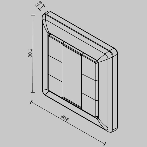 6-ти кнопочная настенная панель Maytoni DALI 721045