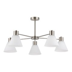 SLE1561-103-05 Светильник потолочный Никель/Белый E27 5*60W ARKI SLE1561-103-05 Светильник потолочный Никель/Белый E27 5*60W ARKI