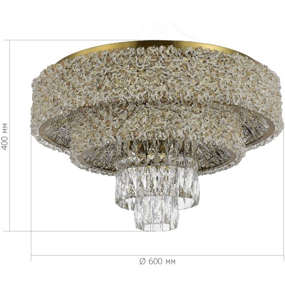 SL1637.302.16 Светильник потолочный ST-Luce Латунь/Прозрачный, Янтарный E14 16*60W SELINE