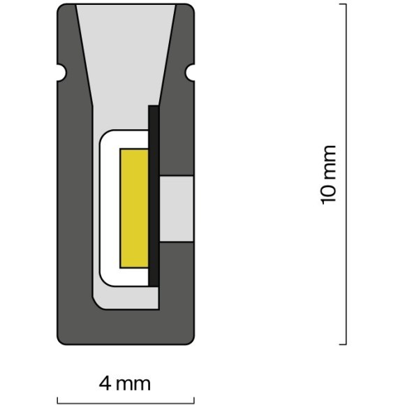Гибкий неон 10x4 24В 9,6 Вт/м Green IP67 5м 432040