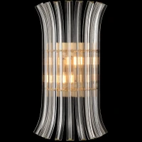 CASCADA AP2 BRASS Crystal Lux латунное бра с прозрачными стеклянными элементами, E14 2 x 40 Вт, IP20, подключение 220 В