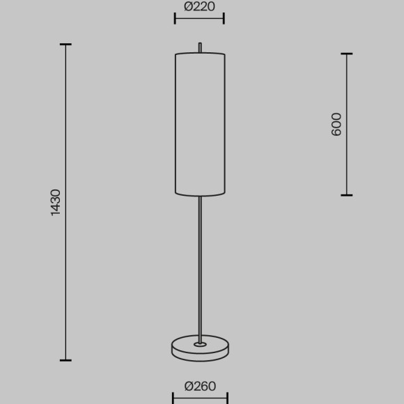 Напольный светильник (торшер) Maytoni Glamping MOD437FL-01B