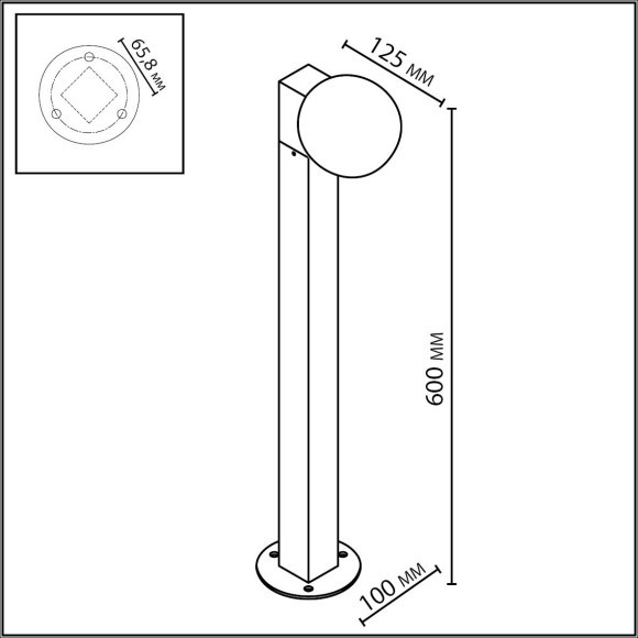 Ландшафтный светильник IP65 1*G9 LED*5W VIVA 7124/1G