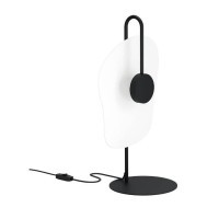 390208 LARDERIA Настольная лампа светодиодная с выключателем, дерево белый, 540Лм, 3000К