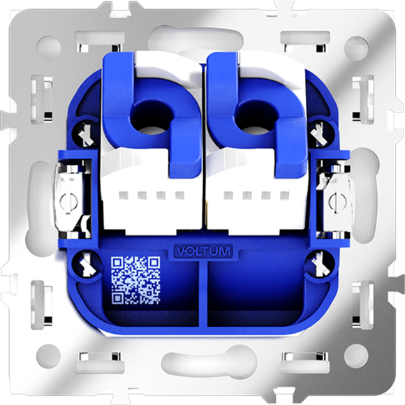 Розетка компьютерная встраиваемая VOLTUM S70 двойная RJ45+RJ45 кат.6, (кашемир)