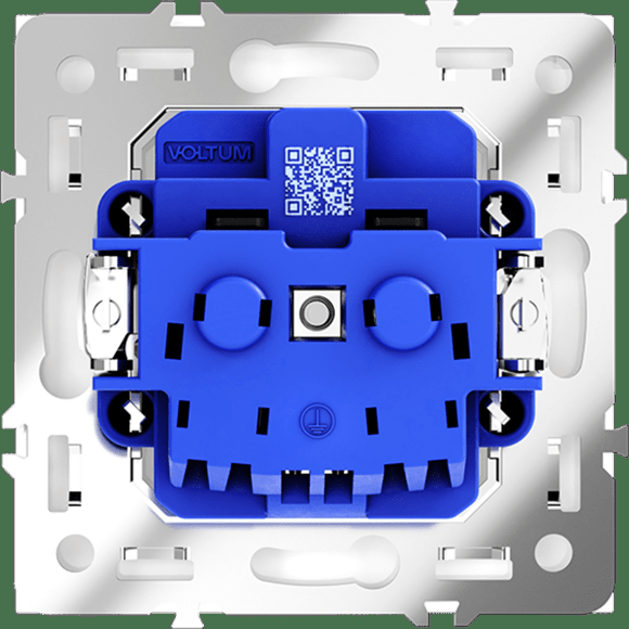 Розетка встраиваемая VOLTUM S70 с заземлением 16А, (кашемир)
