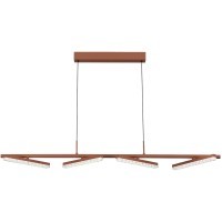 SL1018.603.04 Светильник подвесной ST-Luce терракотовый/прозрачный LED 4*32W 4000K EUCLIDICS