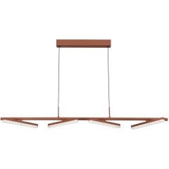 SL1018.603.04 Светильник подвесной ST-Luce терракотовый/прозрачный LED 4*32W 4000K EUCLIDICS
