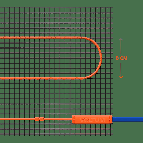 VLT01-200-8.0 Нагревательный мат (Теплый пол) длиной 16 метров и шириной полметра (0,5 метра) Voltum Т200 мощность 1600Вт 200Вт/м², двужильный экранированный кабель, клеевая сетка, укладка в плиточный клей/стяжку, гарантия 25 лет VLT01-200-8.0 Нагревательный мат (Теплый пол) длиной 16 метров и шириной полметра (0,5 метра) Voltum Т200 мощность 1600Вт 200Вт/м², двужильный экранированный кабель, клеевая сетка, укладка в плиточный клей/стяжку, гарантия 25 лет