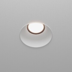 Crystal Lux CLT 083C1 WH 4000K 1400/004 Бесконтурный встраиваемый в ГКЛ светильник, круглый белый, диаметр отверстия в потолке 71мм, светодиодный 12Вт 4000К 1200Лм 24° CRI90 UGR<17