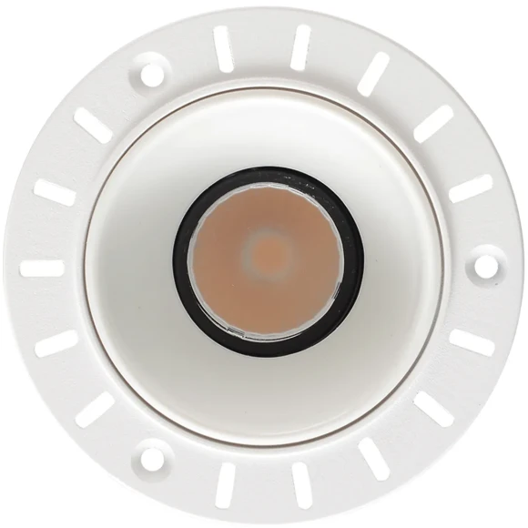 Crystal Lux CLT 083C1 WH 4000K 1400/004 Бесконтурный встраиваемый в ГКЛ светильник, круглый белый, диаметр отверстия в потолке 71мм, светодиодный 12Вт 4000К 1200Лм 24° CRI90 UGR<17