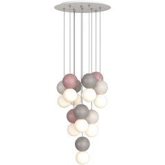 utsenka-SL1512.503.10 ST Luce ЭСТРУЦЦО Светильник подвесной, G9,10х5W, белый, серый, красный/белый, 4000K