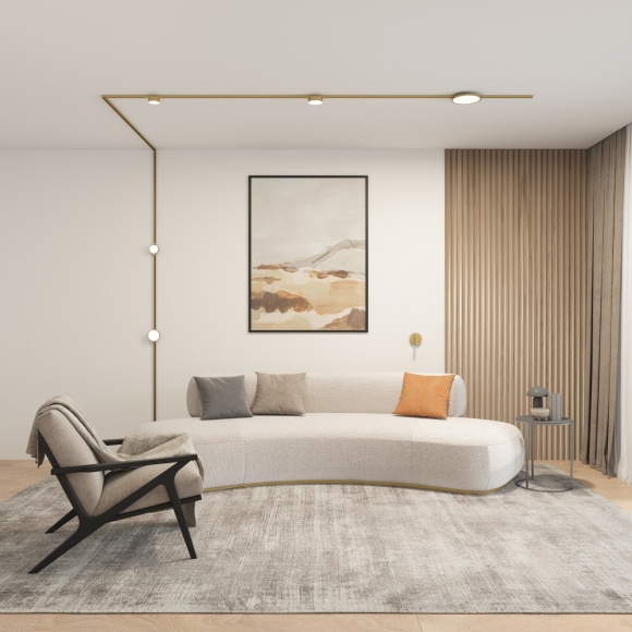 DK5762-SB Трековый магнитный светодиодный светильник Denkirs Shine 48V CRI90+ 3000К 550Лм 120° 8Вт