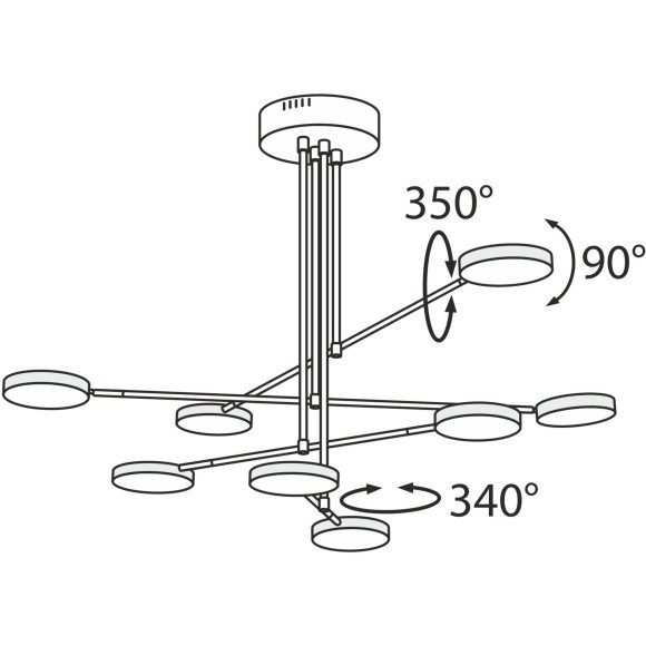Потолочная люстра светодиодная Fad MOD070PL-L48B3K