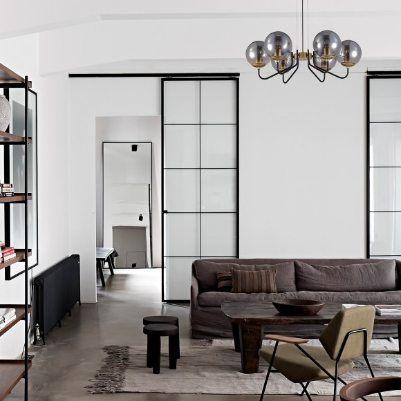 SLE1097-303-01 Подвес Матовое золото/Дымчатый E27 1*60W SCORZE