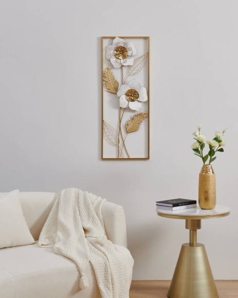 426036 NUMAZU Декоративное панно металл золото белый L350 B30 H900