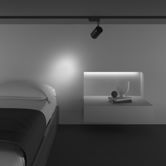 Однофазный двужильный светодиодный трековый светильник Maytoni Unity TR003-1-10W4K-S-B Vuoro 4000К 900Лм CRI90+ 24° 10Вт