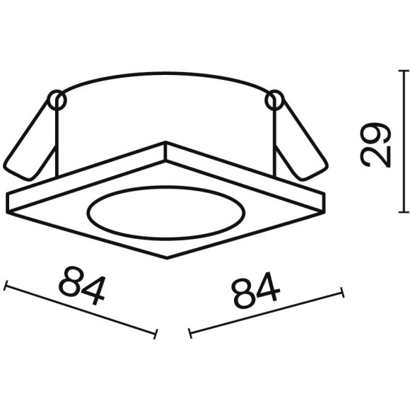 Встраиваемый светильник Technical DL083-01-GU10-SQ-S Встраиваемый светильник Technical DL083-01-GU10-SQ-S