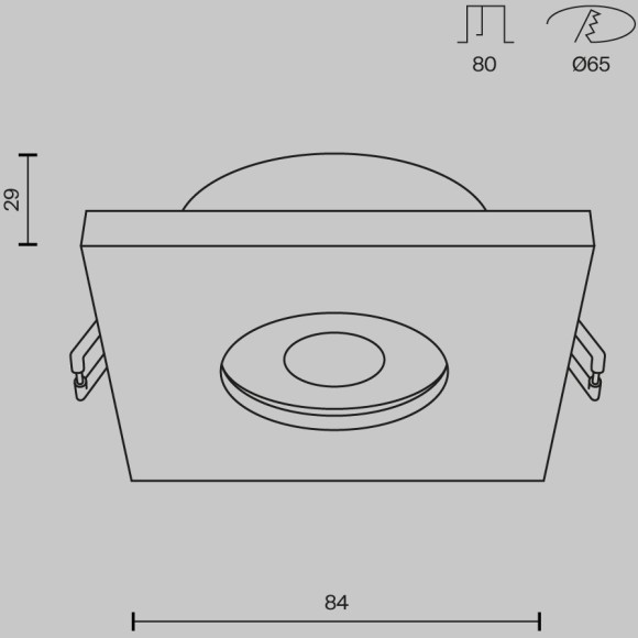 Встраиваемый светильник Technical DL083-01-GU10-SQ-S Встраиваемый светильник Technical DL083-01-GU10-SQ-S