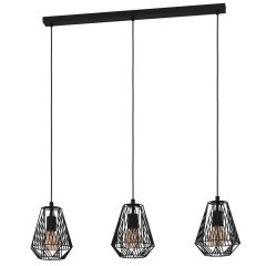 43693 Подвесной потолочный светильник (люстра) STYPE, 3Х40W, E27, L950, B200, H1100, сталь, черный 43693 Подвесной потолочный светильник (люстра) STYPE, 3Х40W, E27, L950, B200, H1100, сталь, черный