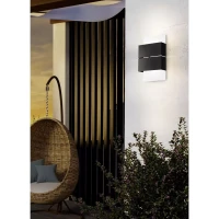 Уличный настенный светильник EGLO KIBEA 93254, встроенный LED 2 × 2,5Вт, 2 × 230Лм, 3000К, IP54, подключение 220В, высота 260 мм, 2 × 2.5; максимальная суммарная 5Вт