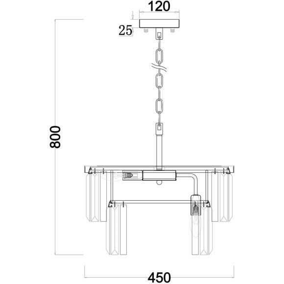 Подвесная люстра хрустальная Viviane FR11001PL-08G Подвесная люстра хрустальная Viviane FR11001PL-08G