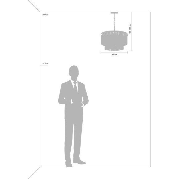 Подвесная люстра хрустальная Viviane FR11001PL-08G Подвесная люстра хрустальная Viviane FR11001PL-08G