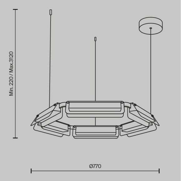 Подвесной светильник Maytoni MOD296PL-L40BS3K Подвесной светильник Maytoni MOD296PL-L40BS3K